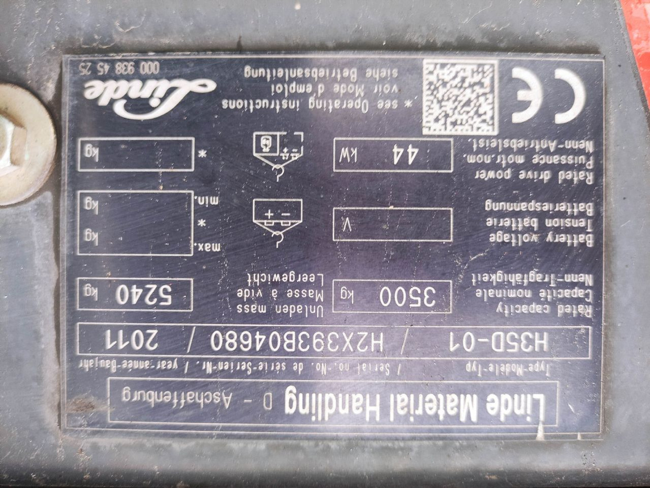 Diesel forklift Linde H35D-393-01: picture 7