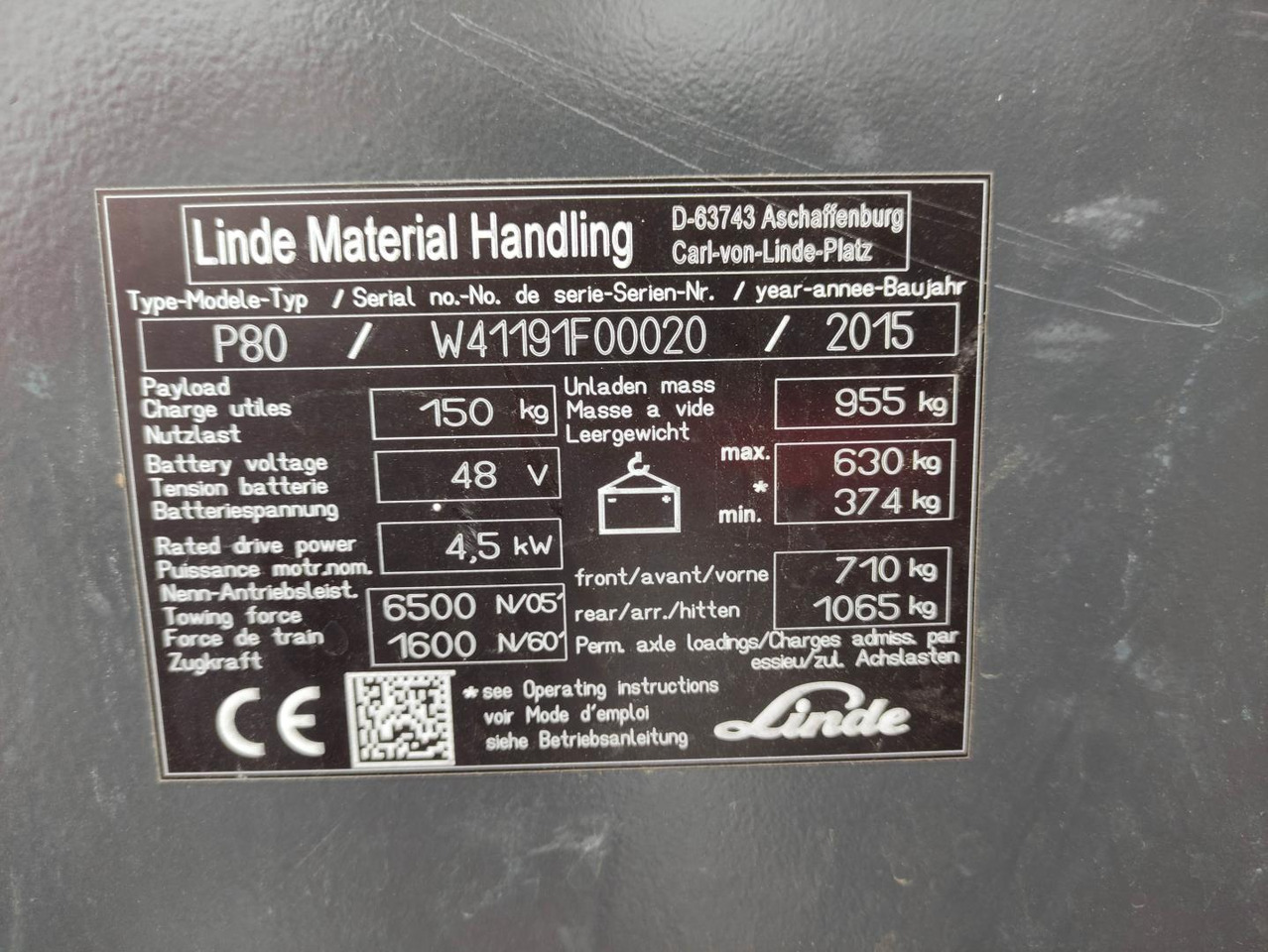 Tow tractor Linde P80: picture 6