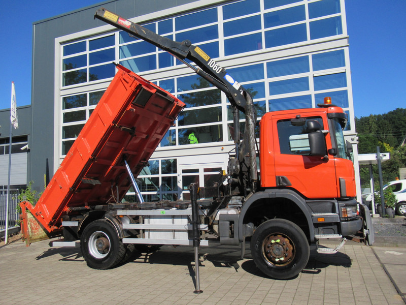 Scania P 114 CB 4x4 HZ 340 3-W. Tipper - 3-S. Kipper + HMF 1063 Crane Kran - Tipper, Crane truck: picture 3 Scania P 114 CB 4x4 HZ 340 3-W. Tipper - 3-S. Kipper + HMF 1063 Crane Kran - Tipper, Crane truck: picture 3