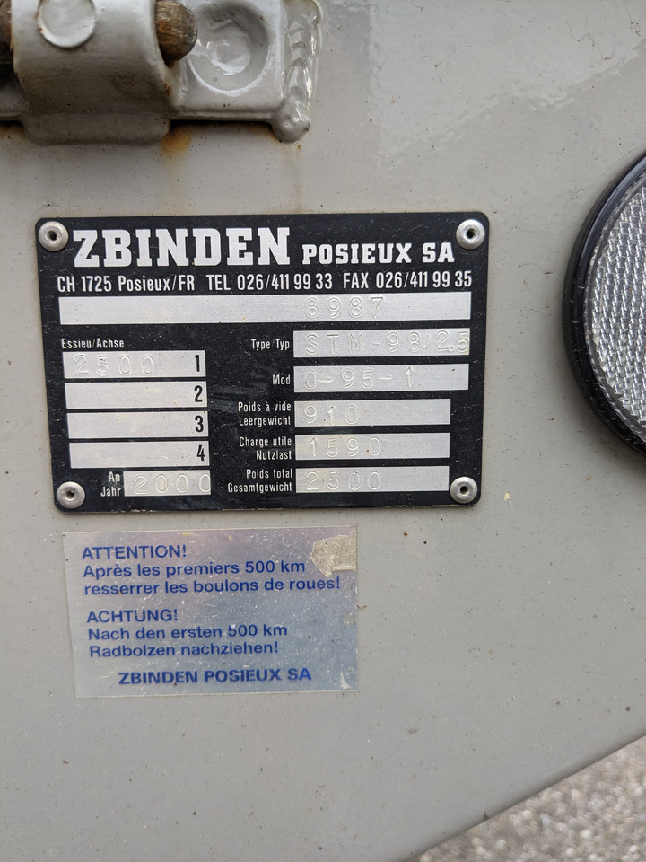 Zbinden - Dropside/ Flatbed trailer: picture 5 Zbinden - Dropside/ Flatbed trailer: picture 5