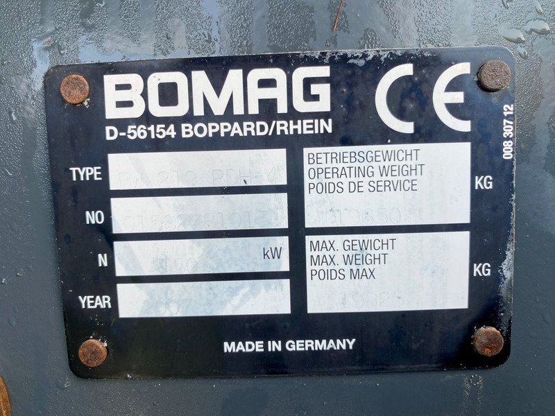 Bomag BW 219 PHD NVT - Roller: picture 3 Bomag BW 219 PHD NVT - Roller: picture 3