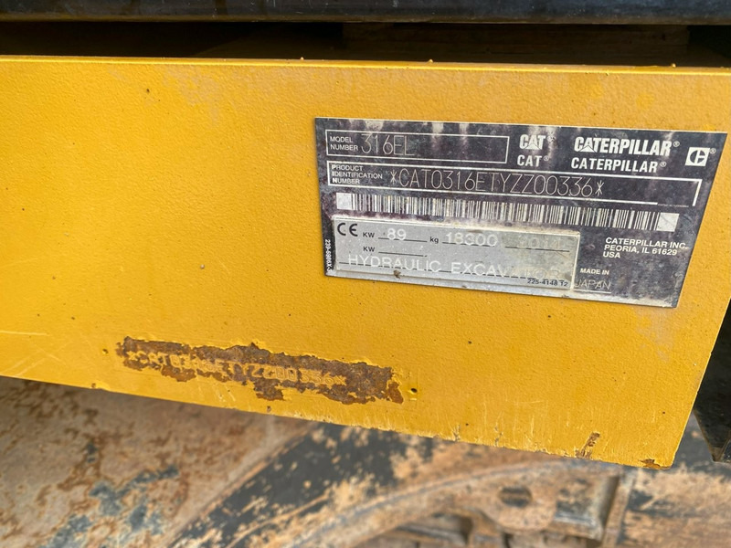 Crawler excavator Caterpillar 316 EL NVT: picture 18