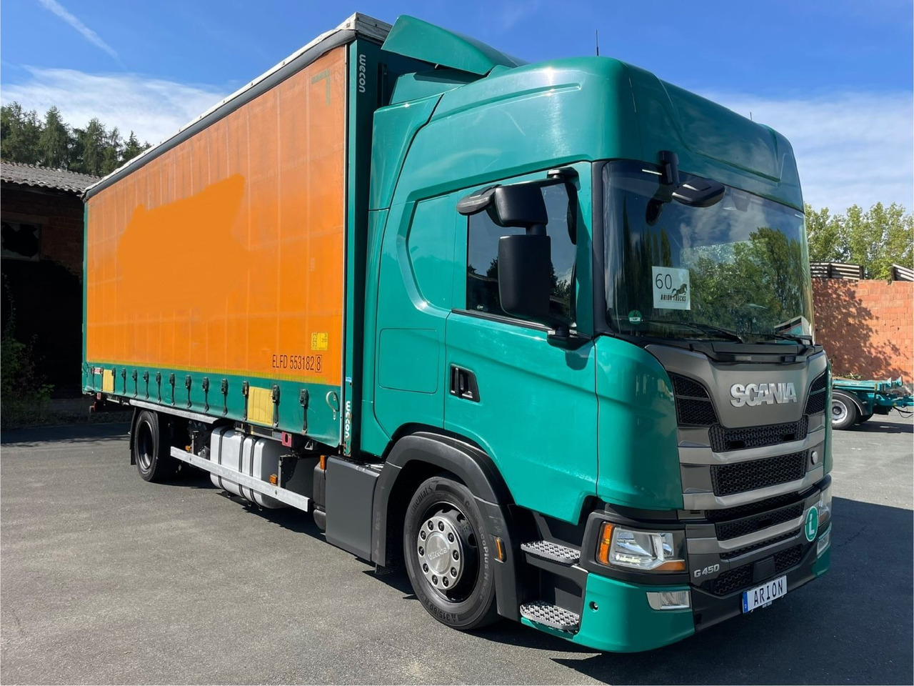 Scania G450 Pritsche+Plane/Wechsler/WECON/StandAC/EU6d - Curtainsider truck: picture 1 Scania G450 Pritsche+Plane/Wechsler/WECON/StandAC/EU6d - Curtainsider truck: picture 1