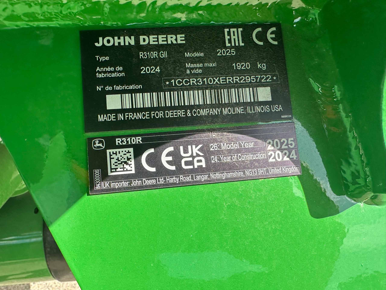 John Deere R310R Mower Conditioner - Hay and forage equipment: picture 5 John Deere R310R Mower Conditioner - Hay and forage equipment: picture 5
