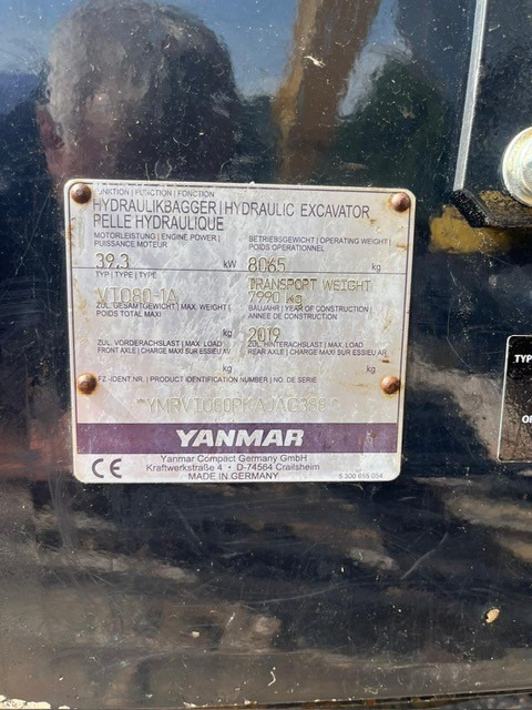Excavator YANMAR VIO80-1A: picture 11