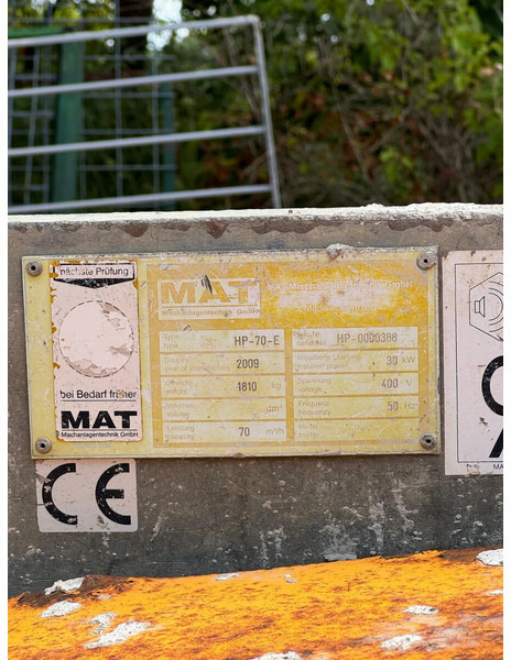 Bauer MAT HP 70 - Stationary concrete pump for Agricultural machinery: picture 3 Bauer MAT HP 70 - Stationary concrete pump for Agricultural machinery: picture 3