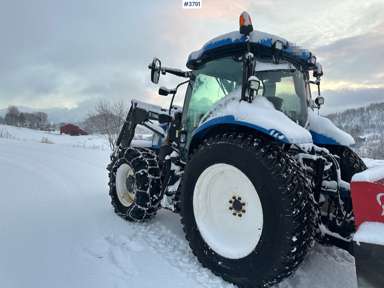 2010 New Holland T6040 4x4 plow rigged tractor w/ Trima +3.0p front loader, brand new chains, snow bucket and Westbjørn snow blower. WATCH VIDEO. - Farm tractor: picture 5 2010 New Holland T6040 4x4 plow rigged tractor w/ Trima +3.0p front loader, brand new chains, snow bucket and Westbjørn snow blower. WATCH VIDEO. - Farm tractor: picture 5