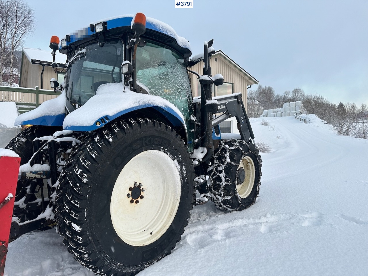 2010 New Holland T6040 4x4 plow rigged tractor w/ Trima +3.0p front loader, brand new chains, snow bucket and Westbjørn snow blower. WATCH VIDEO. - Farm tractor: picture 4 2010 New Holland T6040 4x4 plow rigged tractor w/ Trima +3.0p front loader, brand new chains, snow bucket and Westbjørn snow blower. WATCH VIDEO. - Farm tractor: picture 4