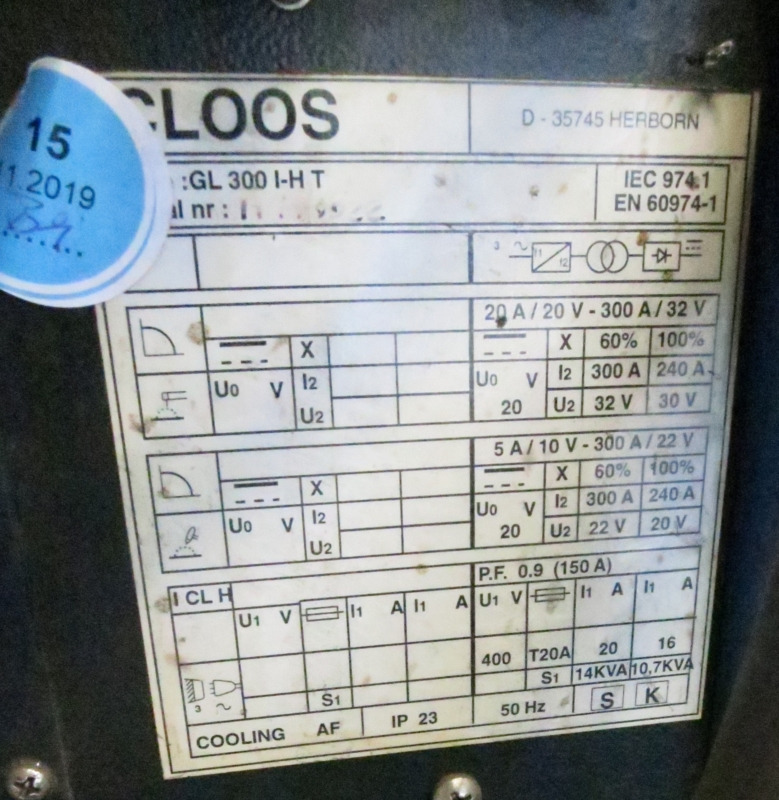 GLOOS GL 300 - Welding equipment: picture 3 GLOOS GL 300 - Welding equipment: picture 3