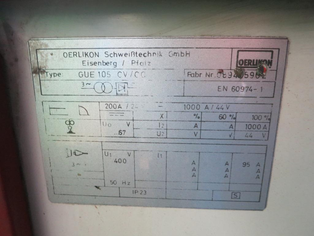 OERLIKON GUE 105 - Welding equipment: picture 3 OERLIKON GUE 105 - Welding equipment: picture 3
