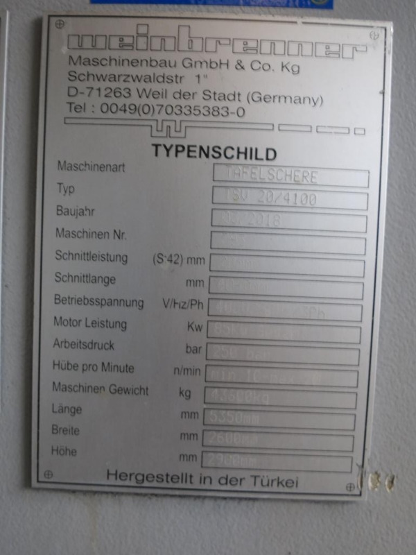 Weinbrenner TSV204100 - Metalworking machinery: picture 3 Weinbrenner TSV204100 - Metalworking machinery: picture 3