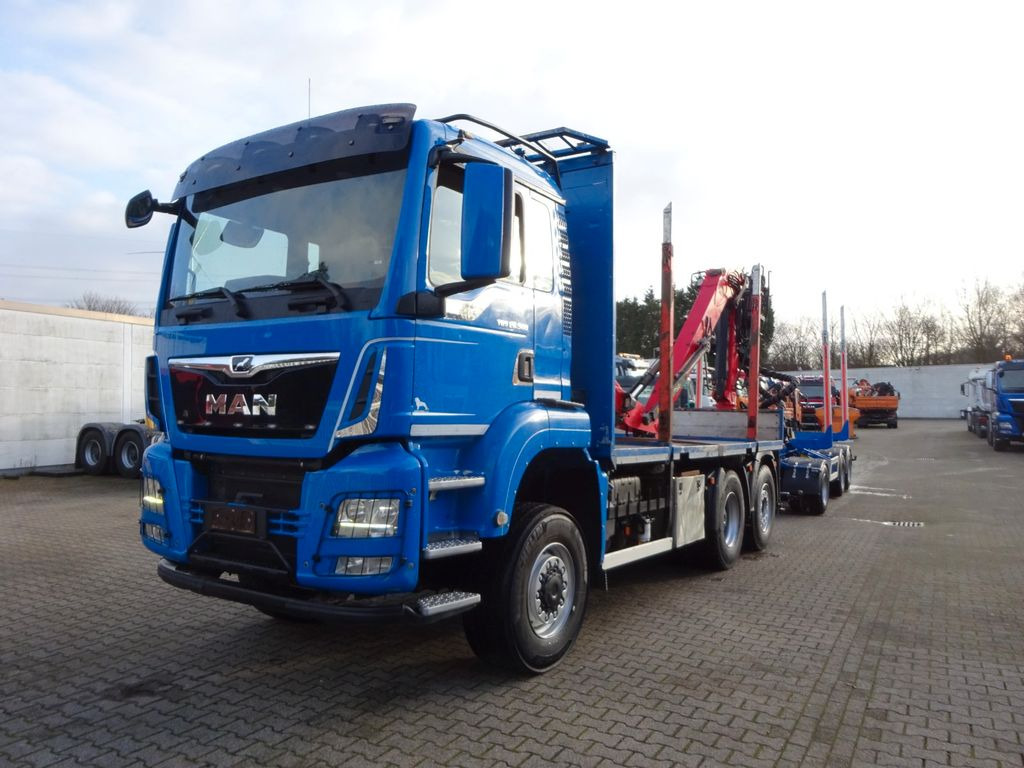 Log truck, Crane truck MAN 28.500 TGS mit EPSILON-Kran+Achleitner Anhänger MAN 28.500 TGS  Allrad. HOLZZUG EPSILON-Kran GREIFER: picture 9