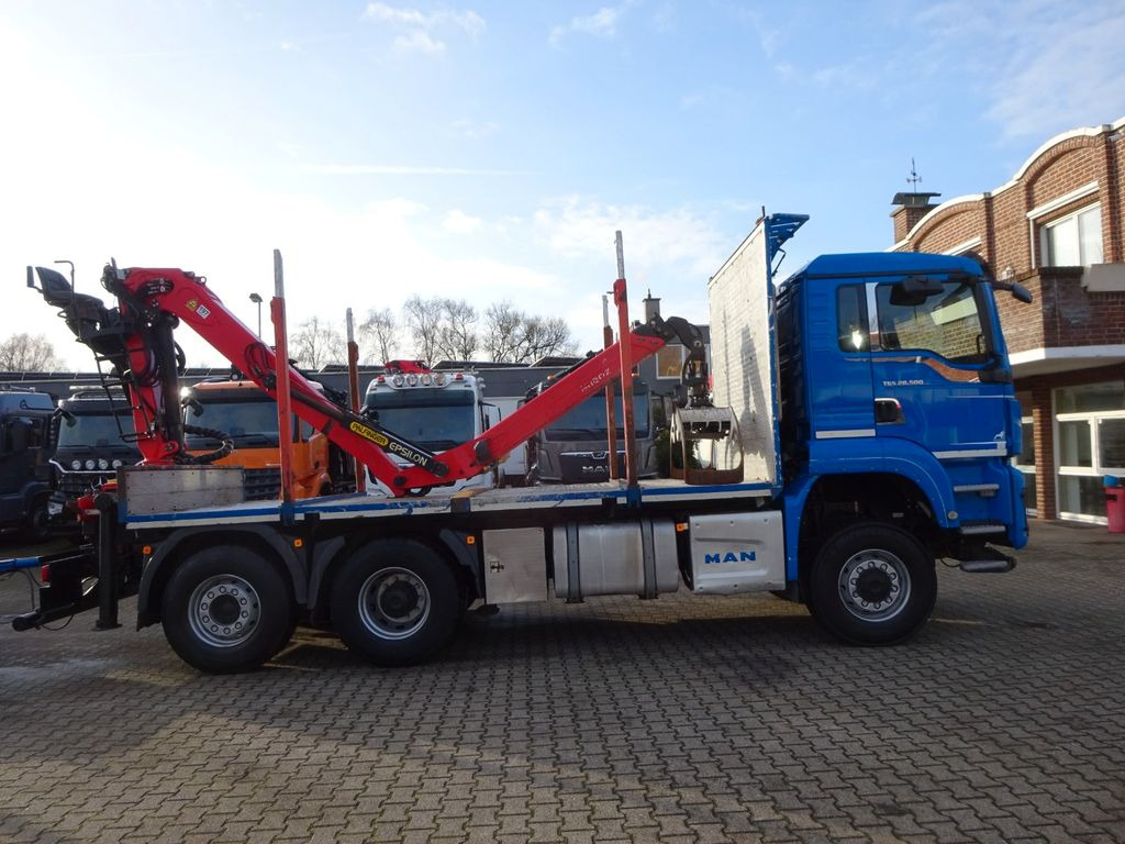 Log truck, Crane truck MAN 28.500 TGS mit EPSILON-Kran+Achleitner Anhänger MAN 28.500 TGS  Allrad. HOLZZUG EPSILON-Kran GREIFER: picture 10