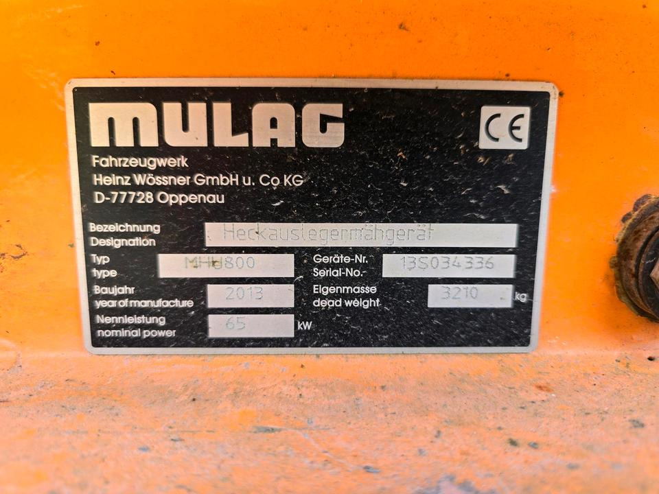 Boom mower Mulag MHU 800 2013 Mähausleger Böschungsmäher Böschungsmulcher für Unimog 405 U 300 400 500 318 423 427 430 527 535 530 Mercedes-Benz: picture 8
