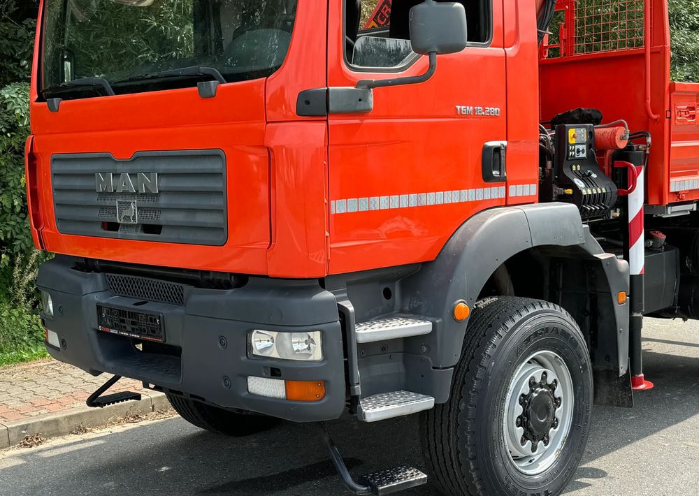 Tipper MAN TGM 18-280 MAN 4x4 HDS PALFINGER 105 KIPER WYWROTKA MEILLER BARDZO DOBRY STAN: picture 13