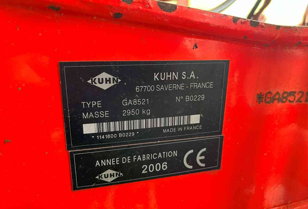 Kuhn GA 8521 zwadhark zwiller rugger rake weidebouwmachines - Tedder/ Rake: picture 5 Kuhn GA 8521 zwadhark zwiller rugger rake weidebouwmachines - Tedder/ Rake: picture 5
