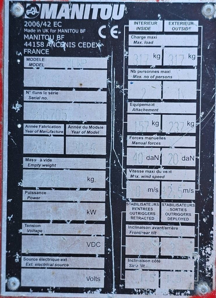 Scissor lift Manitou 120SE - 3 units: picture 14