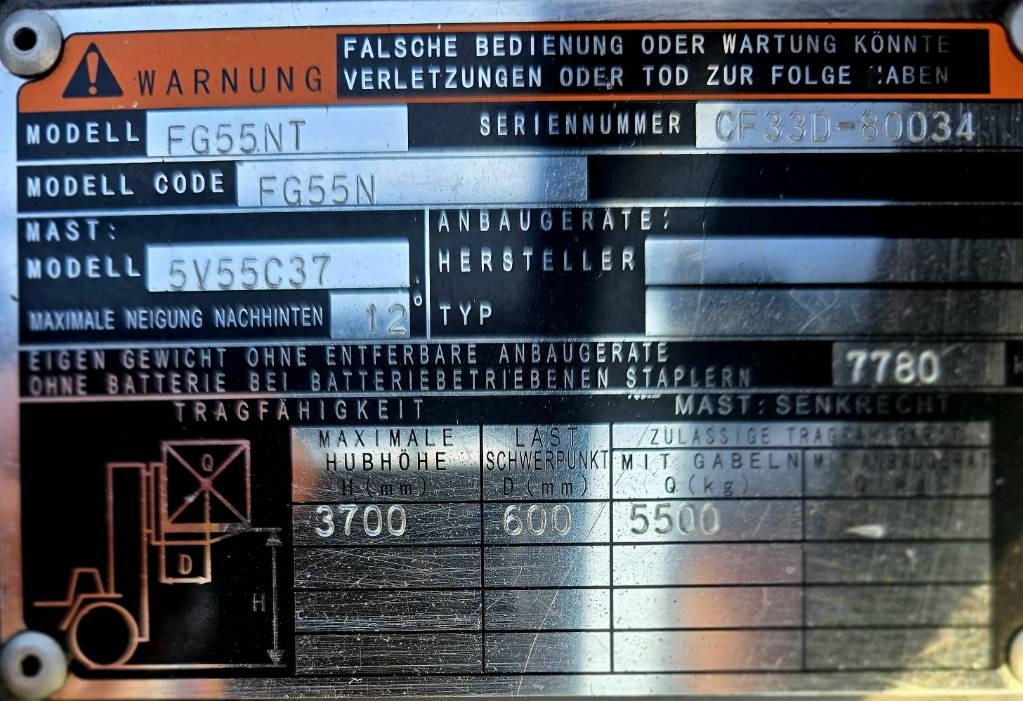 Mitsubishi FG 55 NT - LPG forklift: picture 3 Mitsubishi FG 55 NT - LPG forklift: picture 3