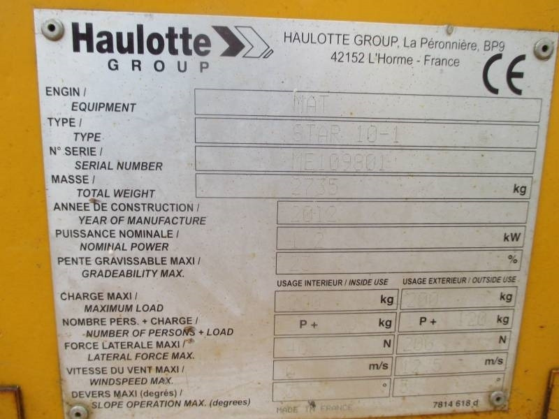 Vertical mast lift Haulotte Star 10: picture 11