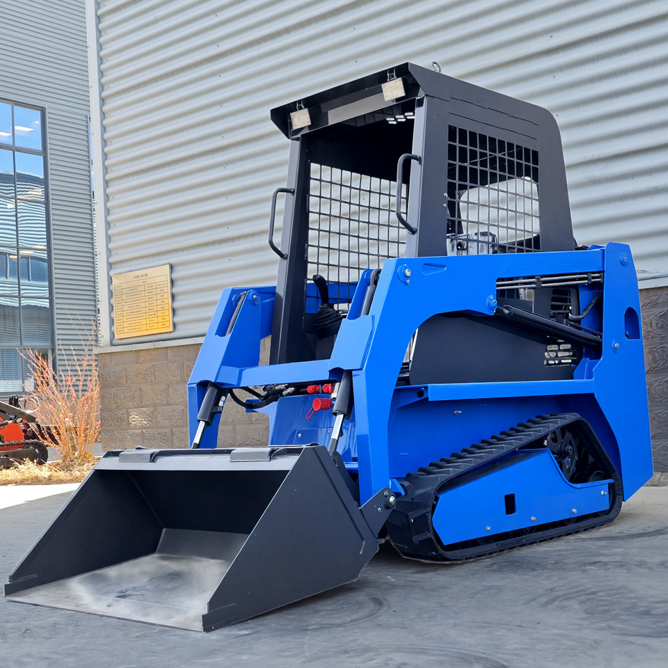 New Skid steer loader LEZUM Free Shipping Mini Skid Steer Loader Compact Track Electric/Diesel Chinese Mini Skid Steer Loader For Sale With Mini Skid Steer Attachments 4 In 1 Bucket: picture 8