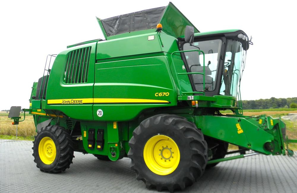 John Deere C 670 2008 Rok, heder 7,6m, 1900 mtg, Nie Malowany, Stan Idealny - Combine harvester: picture 4 John Deere C 670 2008 Rok, heder 7,6m, 1900 mtg, Nie Malowany, Stan Idealny - Combine harvester: picture 4