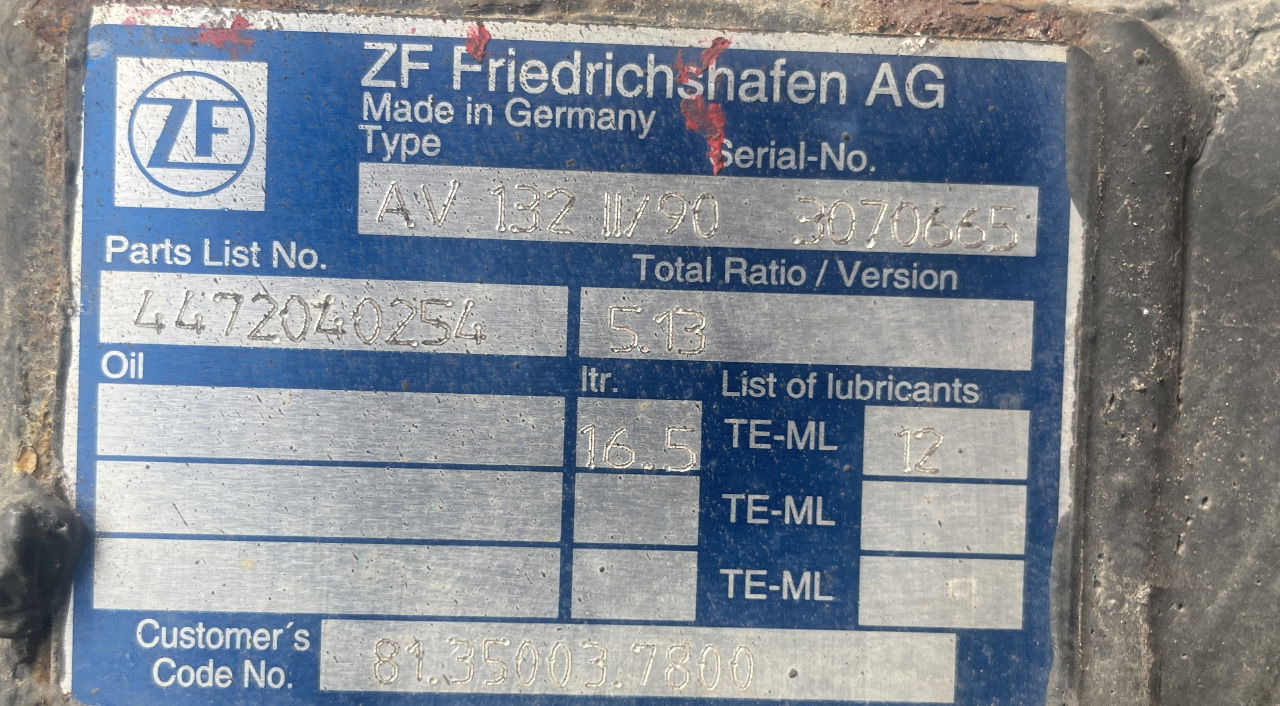 ZF Hinterachse Axis ZF AV132 II /90 5,13 4472040254 MAN Lions City - Rear axle for Bus: picture 4 ZF Hinterachse Axis ZF AV132 II /90 5,13 4472040254 MAN Lions City - Rear axle for Bus: picture 4