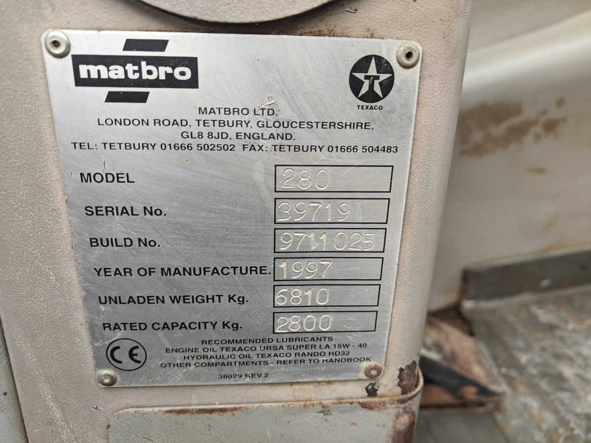 Telescopic handler MATBRO 280: picture 18