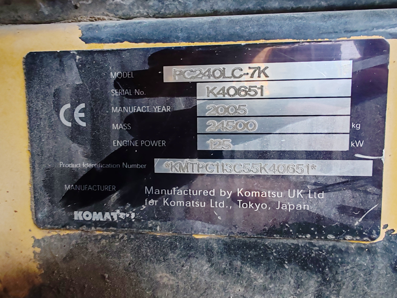 Excavator Komatsu PC 240 LC-7k: picture 9