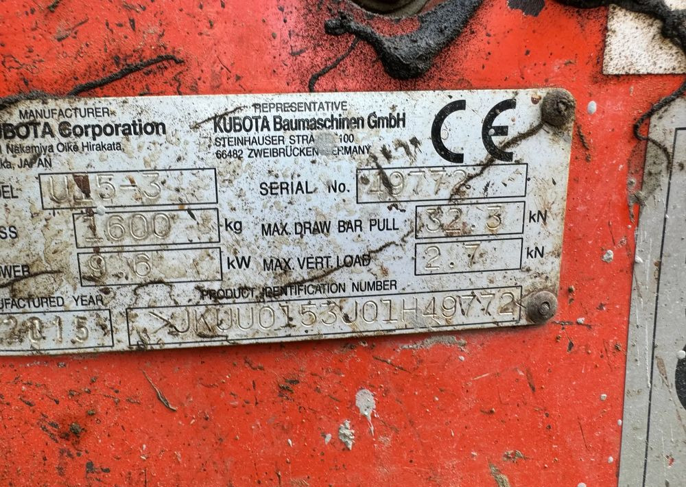 Kubota U15-3 - Crawler excavator: picture 5 Kubota U15-3 - Crawler excavator: picture 5