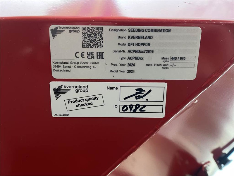 Kverneland DF1 ELDOS - Seed drill: picture 5 Kverneland DF1 ELDOS - Seed drill: picture 5