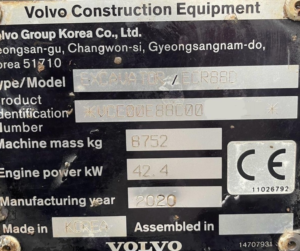 Mini excavator Volvo ECR 88 D Pro: picture 12