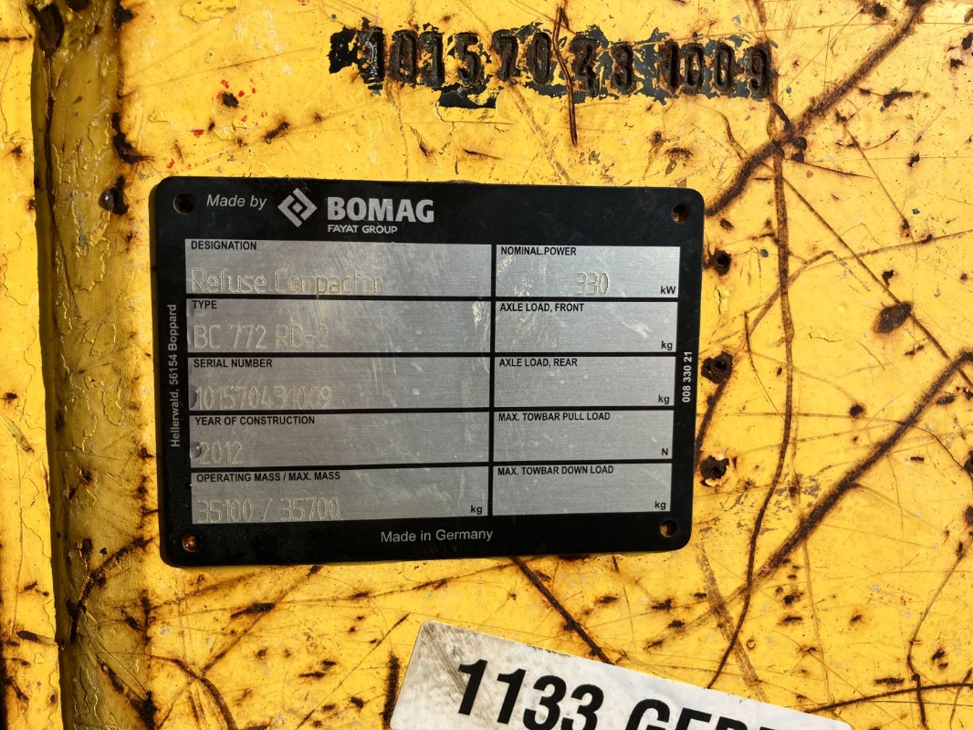 BOMAG DE BC 772 RB-2 Stage IIIa/Tier 3 - Compactor: picture 3 BOMAG DE BC 772 RB-2 Stage IIIa/Tier 3 - Compactor: picture 3
