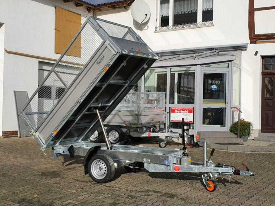 Böckmann PKW-Anhänger Rückwärtskipper, 1,5to, Gitter - Tipper trailer: picture 1 Böckmann PKW-Anhänger Rückwärtskipper, 1,5to, Gitter - Tipper trailer: picture 1