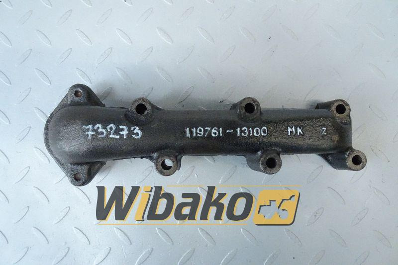 Exhaust manifold for engine Yanmar 3TNV70 119761-13100 - Exhaust manifold for Construction machinery: picture 1 Exhaust manifold for engine Yanmar 3TNV70 119761-13100 - Exhaust manifold for Construction machinery: picture 1