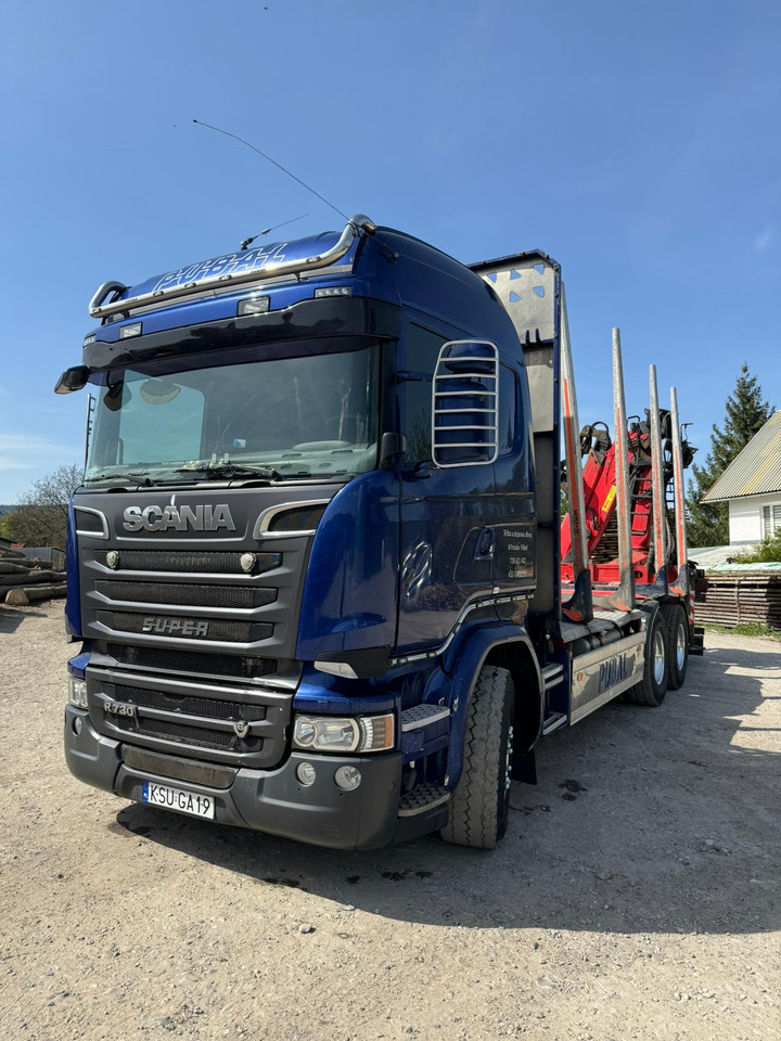 Log truck, Crane truck for transportation of timber SCANIA R730: picture 8