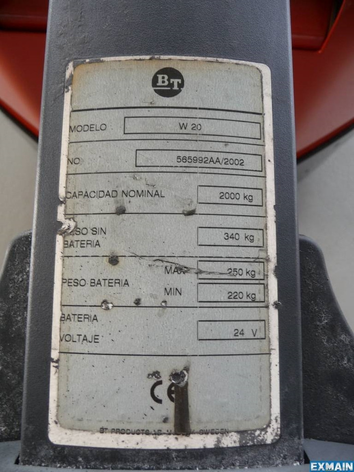 BT W 20 - Pallet truck: picture 5 BT W 20 - Pallet truck: picture 5
