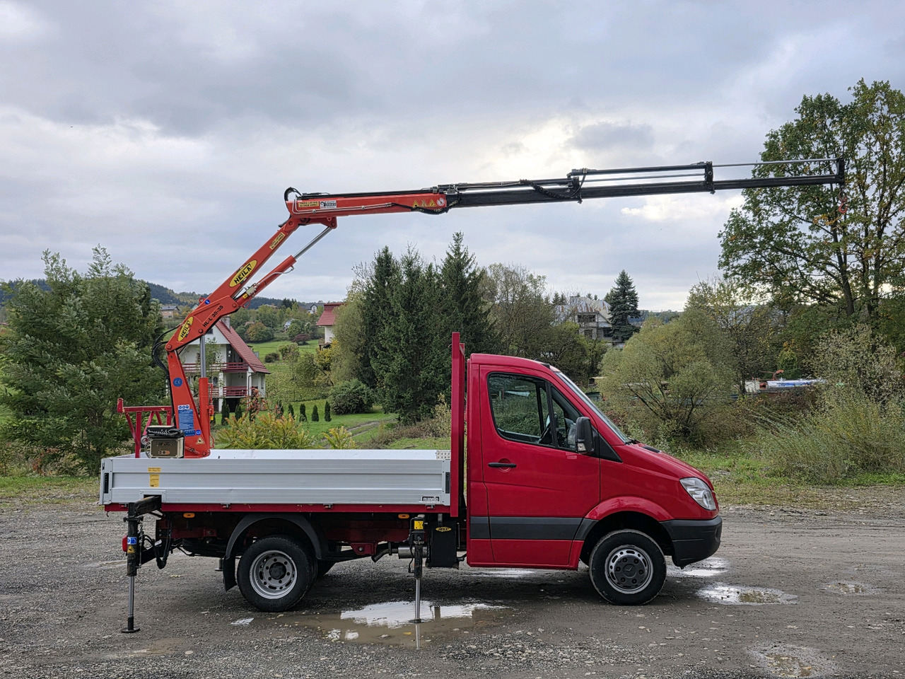 Mercedes-Benz Sprinter 418 CDI Skrzynia +HDS 10.5 M +Pilot  ! 87000km ! - Flatbed van: picture 3 Mercedes-Benz Sprinter 418 CDI Skrzynia +HDS 10.5 M +Pilot  ! 87000km ! - Flatbed van: picture 3