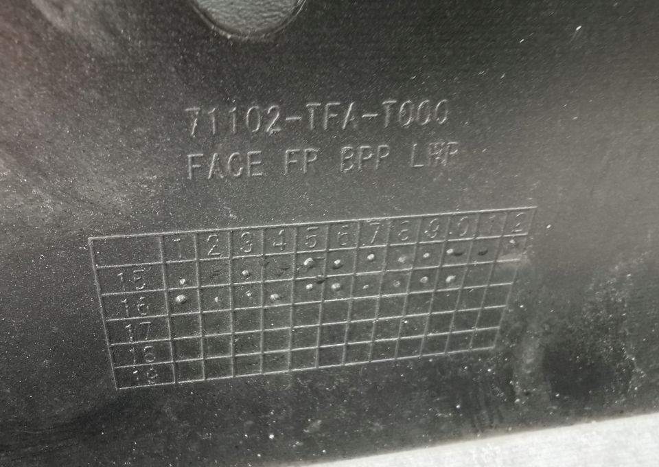 SPOJLER ZDERZAKA HONDA CRV 15/17R ORYGINAŁ - Aerodynamics/ Spoiler for Truck: picture 5 SPOJLER ZDERZAKA HONDA CRV 15/17R ORYGINAŁ - Aerodynamics/ Spoiler for Truck: picture 5