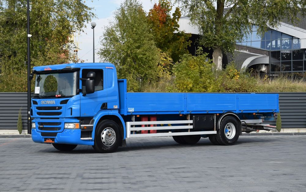 Scania P250 / EURO 6 / SKRZYNIA 7.8 M / WINDA DHOLLANDIA / PODUSZKI NA TYLNEJ OSI / RETARDER / KLIMA / TEMPOMAT / SERWISOWANY / SPROWADZONY - Dropside/ Flatbed truck: picture 1 Scania P250 / EURO 6 / SKRZYNIA 7.8 M / WINDA DHOLLANDIA / PODUSZKI NA TYLNEJ OSI / RETARDER / KLIMA / TEMPOMAT / SERWISOWANY / SPROWADZONY - Dropside/ Flatbed truck: picture 1