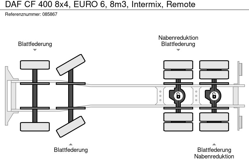 Concrete mixer truck DAF CF 400 8x4, EURO 6, 8m3, Intermix, Remote: picture 19 Concrete mixer truck DAF CF 400 8x4, EURO 6, 8m3, Intermix, Remote: picture 19