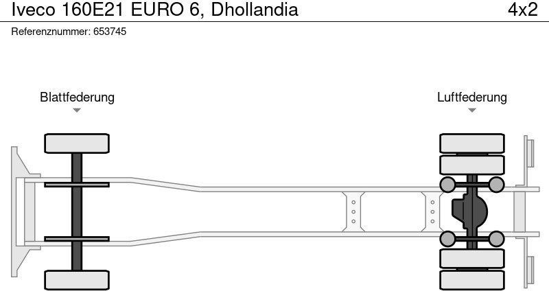Curtainsider truck Iveco 160E21 EURO 6, Dhollandia: picture 14