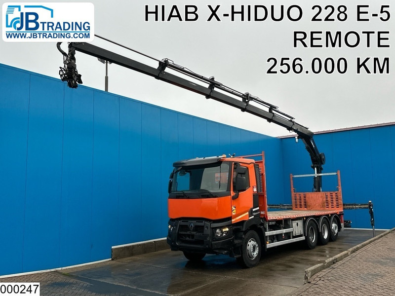 Renault C 430 8X4, EURO 6, HIAB, X-HIDUO 228 E-5 - Dropside/ Flatbed truck, Crane truck: picture 1 Renault C 430 8X4, EURO 6, HIAB, X-HIDUO 228 E-5 - Dropside/ Flatbed truck, Crane truck: picture 1