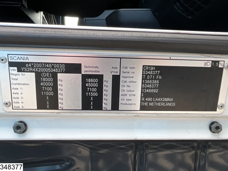 Tractor unit Scania R 490 EURO 6, ADR, Retarder, PTO: picture 11