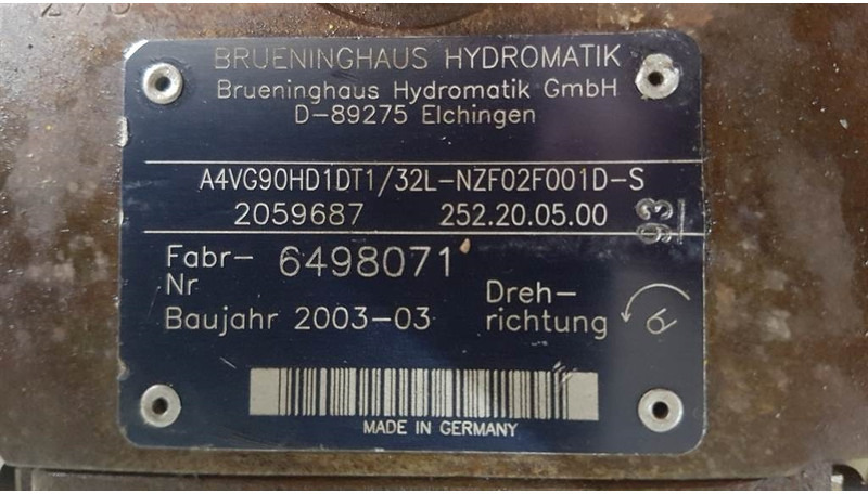 Brueninghaus Hydromatik A4VG90HD1DT1/32L - Drive pump/Fahrpumpe/Rijpomp - Hydraulics: picture 4 Brueninghaus Hydromatik A4VG90HD1DT1/32L - Drive pump/Fahrpumpe/Rijpomp - Hydraulics: picture 4