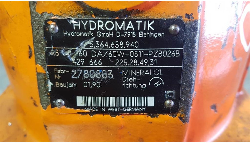 Hydromatik A6VM160DA/60W - Zettelmeyer ZL12 - Drive motor - Hydraulics: picture 3 Hydromatik A6VM160DA/60W - Zettelmeyer ZL12 - Drive motor - Hydraulics: picture 3