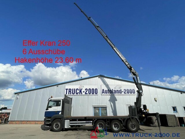 MAN TGS 35.400 8x4 Effer 250 6S Höhe 23,5m NL:16,3T - Dropside/ Flatbed truck, Crane truck: picture 1 MAN TGS 35.400 8x4 Effer 250 6S Höhe 23,5m NL:16,3T - Dropside/ Flatbed truck, Crane truck: picture 1