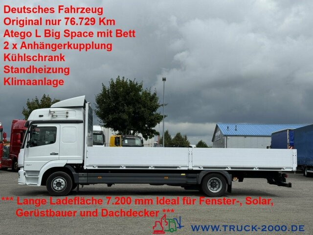Mercedes-Benz Atego 1227 Big Space Großes Haus 7,2m Pritsche - Dropside/ Flatbed truck: picture 1 Mercedes-Benz Atego 1227 Big Space Großes Haus 7,2m Pritsche - Dropside/ Flatbed truck: picture 1