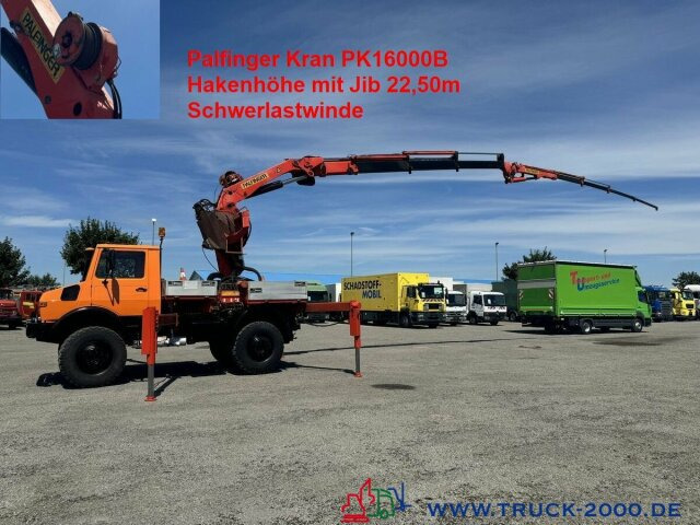 Unimog U1700 Kran PK16000 + Jib Höhe 22,50m + Winde - Crane truck: picture 1 Unimog U1700 Kran PK16000 + Jib Höhe 22,50m + Winde - Crane truck: picture 1