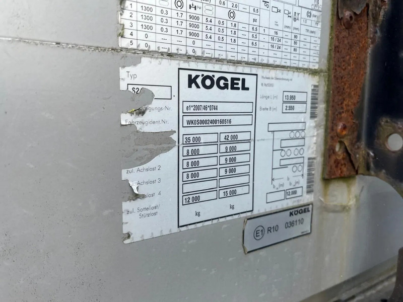 Kögel Schuifzeilen BPW assen - Curtainsider semi-trailer: picture 4 Kögel Schuifzeilen BPW assen - Curtainsider semi-trailer: picture 4