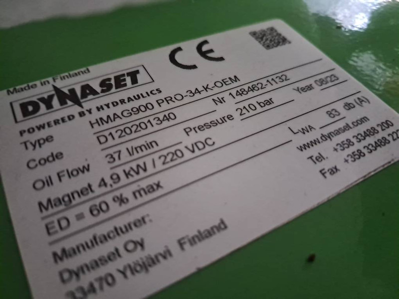 Dynaset HMAG900 - Attachment for Construction machinery: picture 2 Dynaset HMAG900 - Attachment for Construction machinery: picture 2